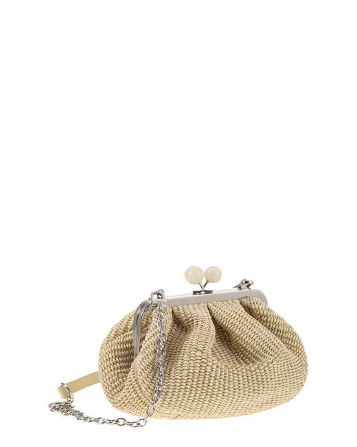 Weekend by Maxmara Natural Palmas - Raffia-effect Pastry Bag