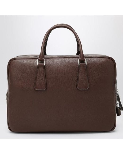 Prada Brown Burnt Work Bag for men