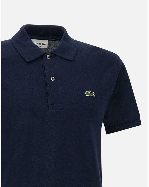 Lacoste Cotton Mens Blue Polo Shirt main image 1