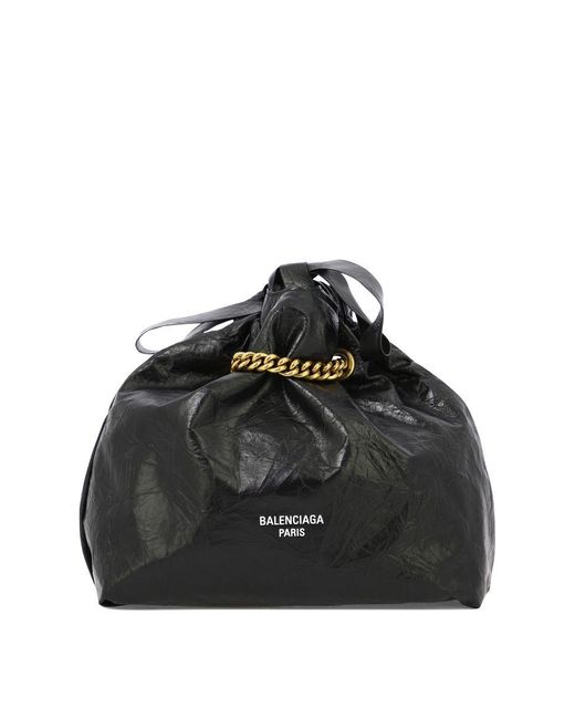 Balenciaga Black "Crush" Crossbody Bag