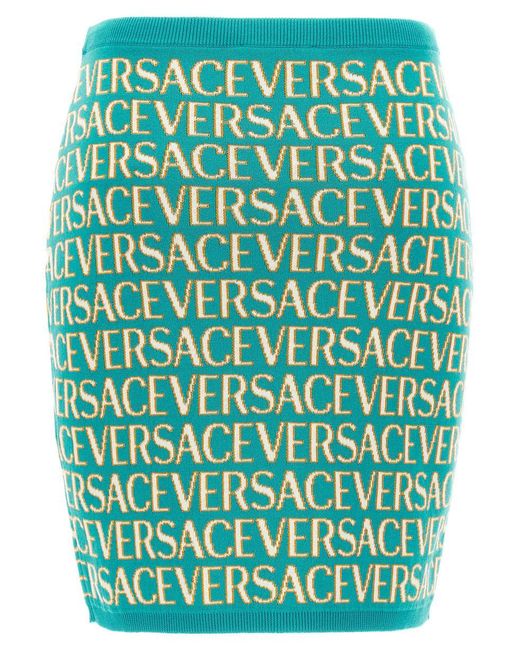 Versace Green Allover Skirts