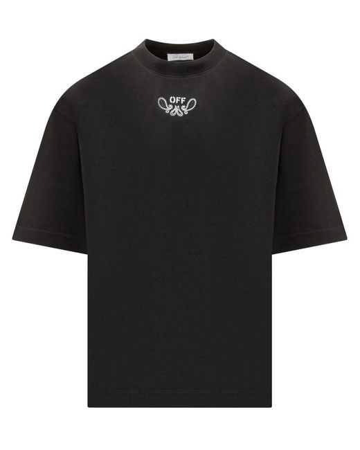 Off-White c/o Virgil Abloh Black T-shirt With Bandana Pattern for men