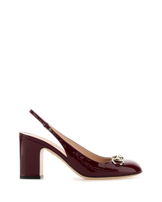 Gucci Brown Tiziano Leather Pumps