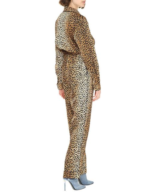 Dolce & Gabbana Natural Printed Silk Jumpsuit