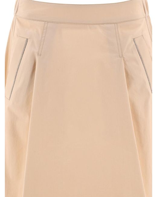 Peserico Natural Pleated Skirt