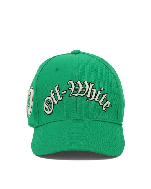 Off-White c/o Virgil Abloh Green Multi Logos Baseball Cap for men