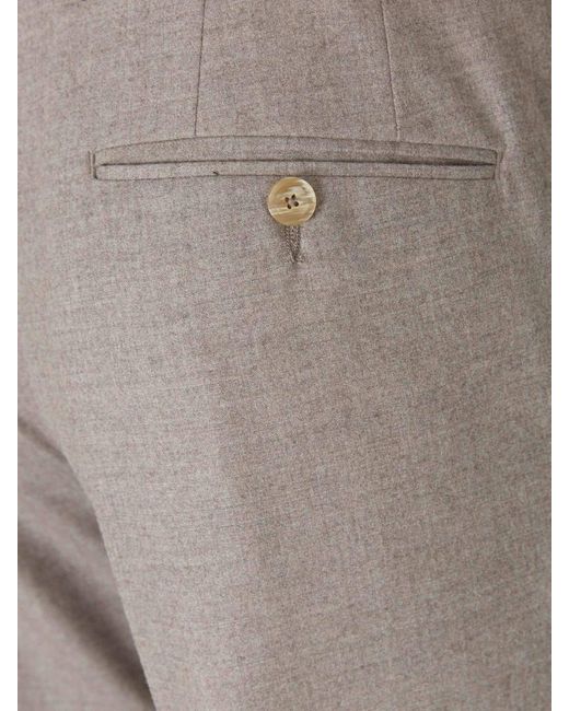 Marco Pescarolo Blue Tailored Cashmere Trousers for men