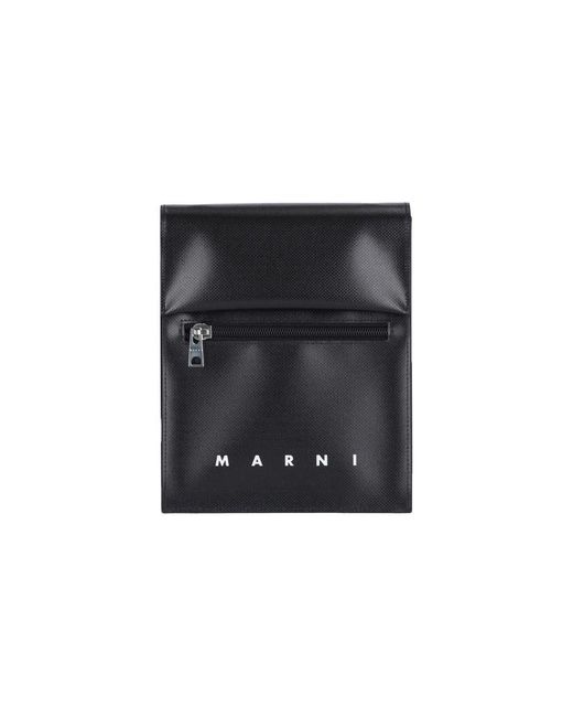 Marni Black Logo Shoulder Bag for men