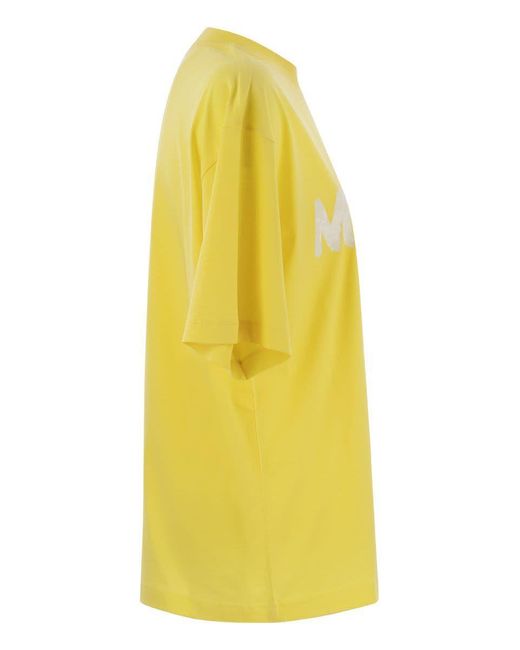 Marni Yellow T-shirt With Maxi Logo Print