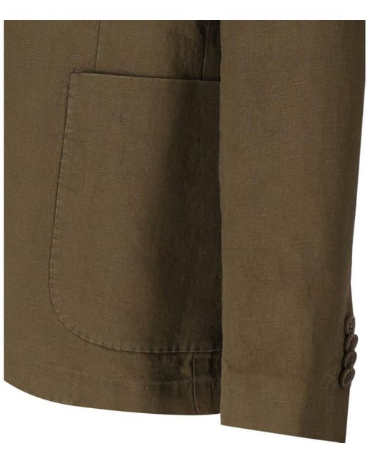 Manuel Ritz Green Brown Single-breasted Jacket for men