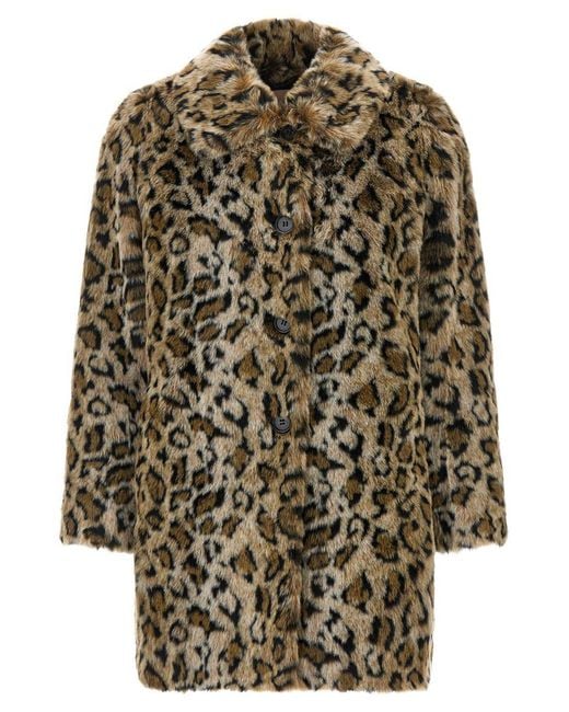 Twinset Multicolor Animalier Coat