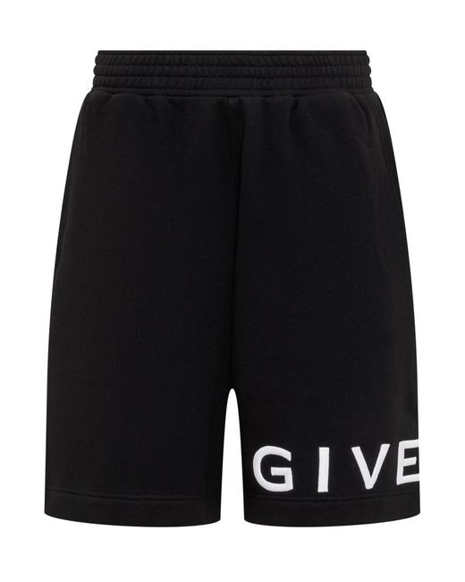 Givenchy Black Shorts With Logo for men