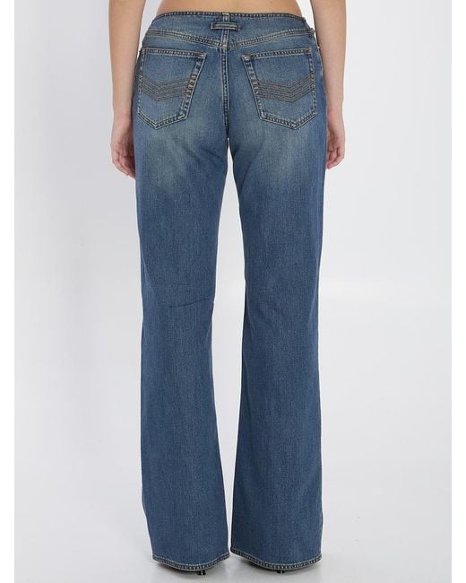 Jean Paul Gaultier Blue Denim Front Zipped Trousers