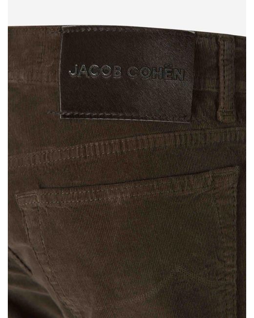 Jacob Cohen Gray Slim Bard Corduroy Jeans for men