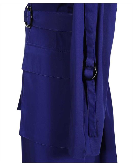 Stella McCartney Blue Long Trench Coat