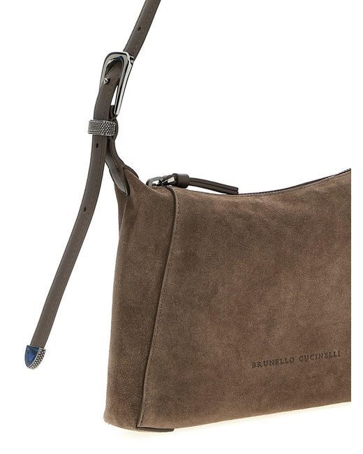 Brunello Cucinelli Brown 'Shoulder Bc Duo' Shoulder Bag