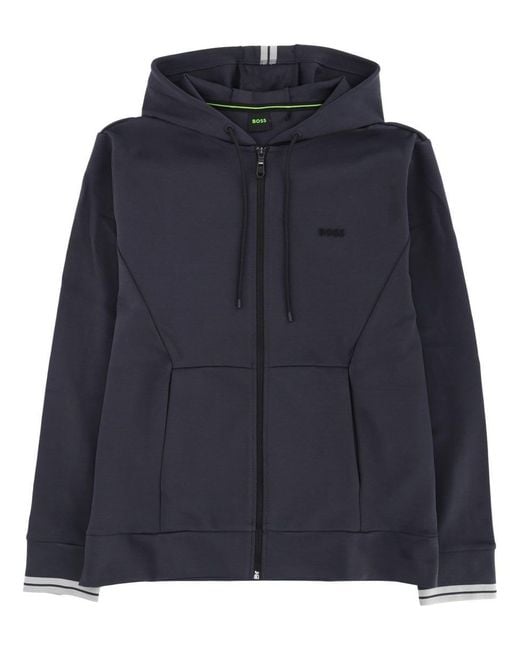 Boss Blue Zipper Hoodie for men