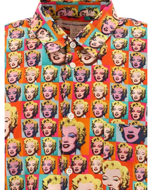Comme des Garçons Orange "Marilyn By Andy Warhol" Printed Shirt for men