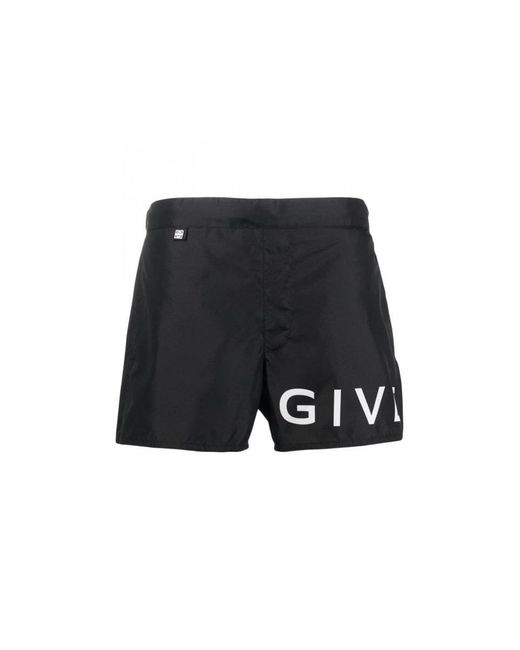 Givenchy Black Plage Branded Swimshorts for men