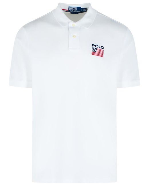 Polo Ralph Lauren White Cotton Polo Shirt for men