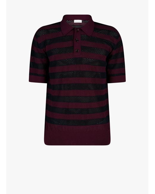 Dries Van Noten Black 03180 Mercy Stripe 1701 M.K.Polo for men