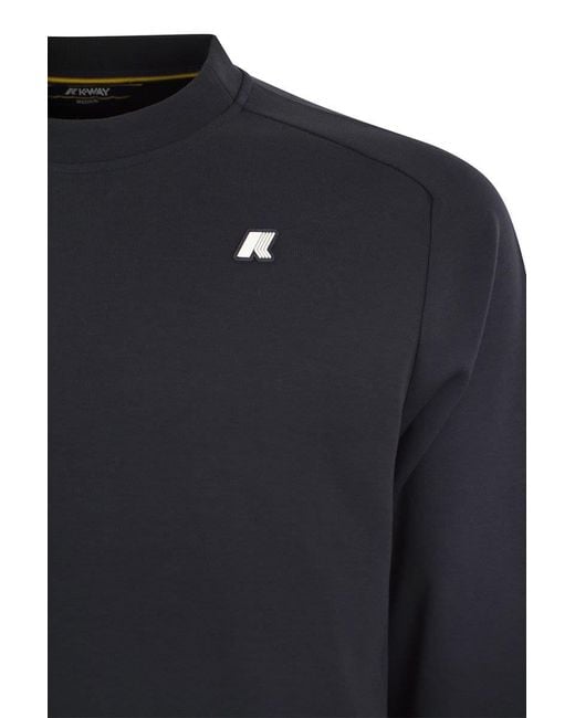 K-Way Blue Medine Logo Sweatshirt for men