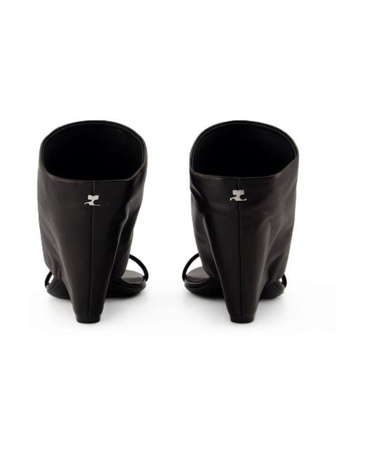 Courreges Black Sandals