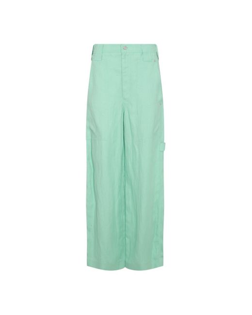 Stella McCartney Green Cotton-viscose Blend Trousers