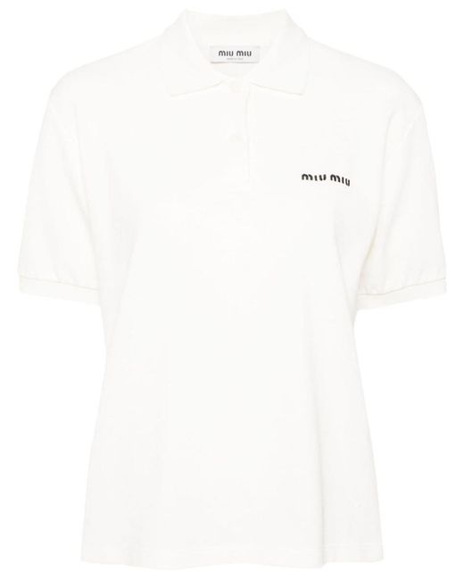 Miu Miu White T-Shirts And Polos