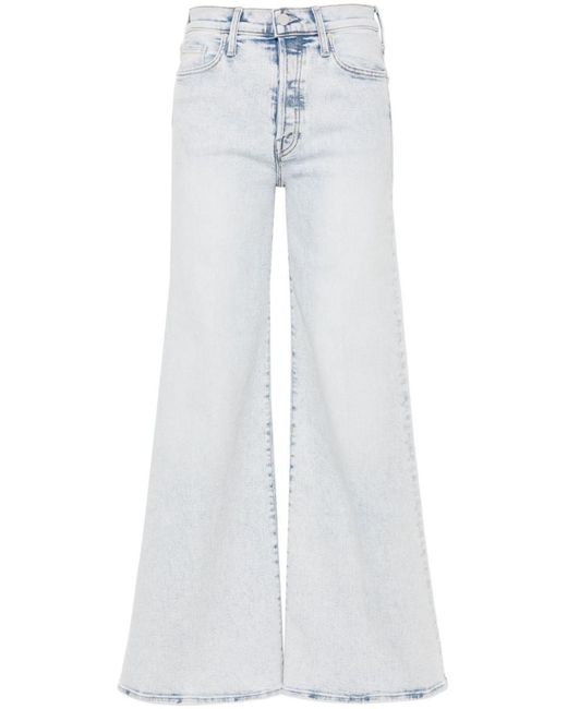 Mother White Wide Leg Jeans