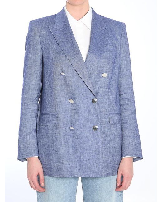 Tagliatore Blue Double-Breasted Jacket