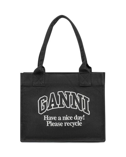 Ganni Black Tote Bag