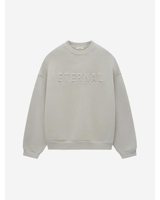 Fear of God Eternal White Round Neck Sweatshirt for men