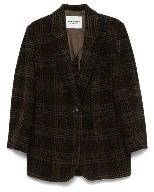 Isabel Marant Black 'Gesina' Check Blazer