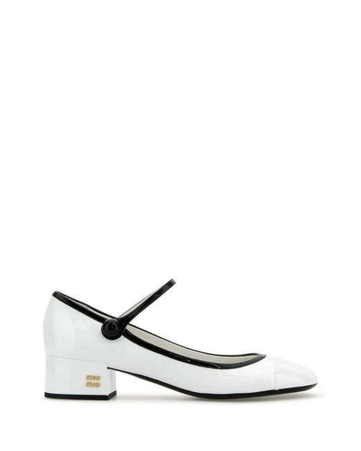 Miu Miu White Heeled Shoes