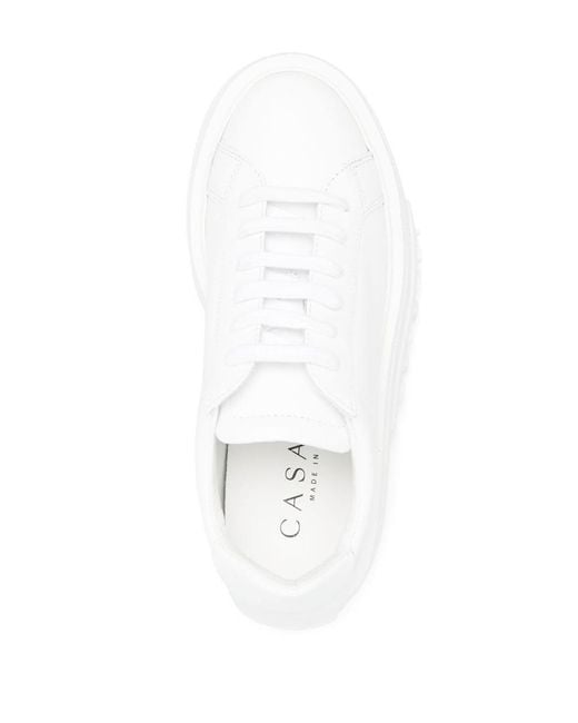 Casadei White Nexus Leather Sneakers