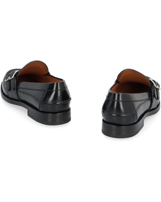Gucci Black Buckle Loafer With GG for men