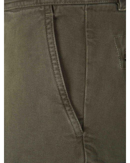 Incotex Green Cotton Cargo Pants for men