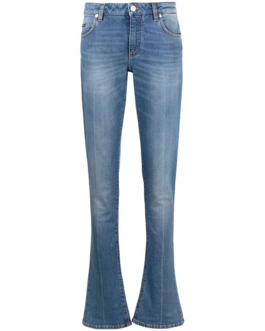 Dolce & Gabbana Blue Mid-rise Flared Jeans