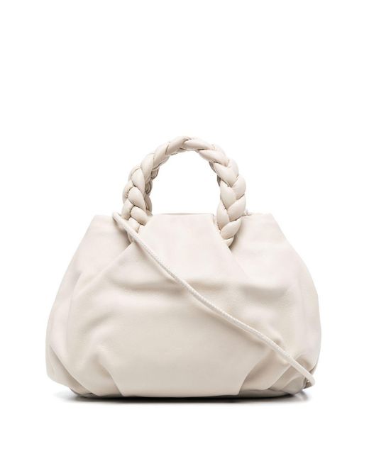 Hereu Bombon Braided Ivory In Calf Leather With Braided Handles in ...