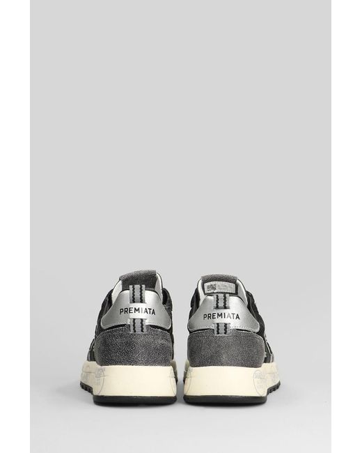 Premiata Black Nous Sneakers for men