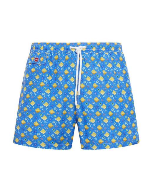 Kiton Blue Swim Shorts Swimwear for men