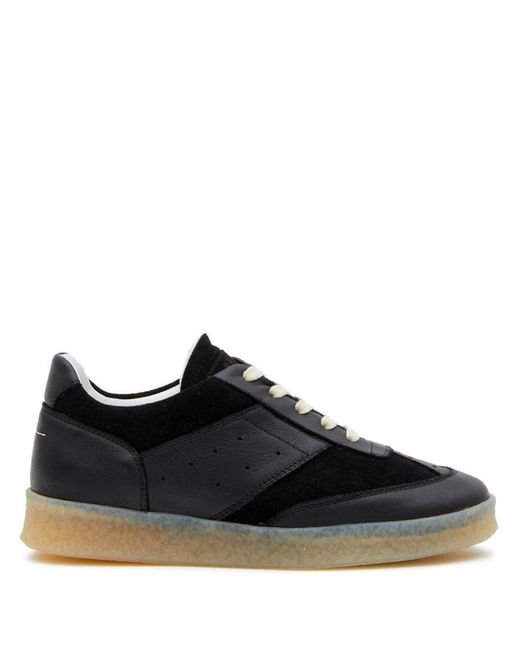 MM6 by Maison Martin Margiela Black 6 Court Low-top Sneakers