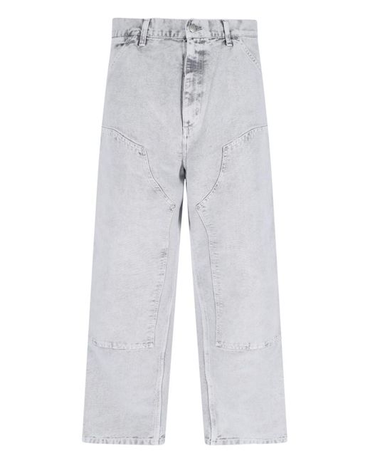 Carhartt Gray 'Double Knee' Carpenter Pants for men