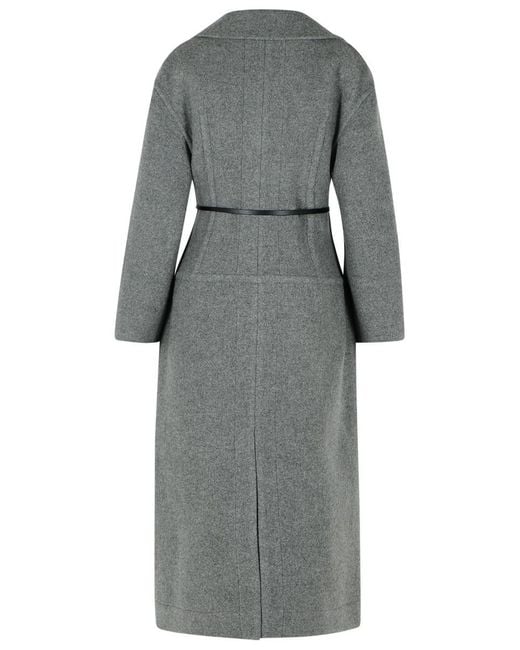Jil Sander Gray Virgin Wool Coat