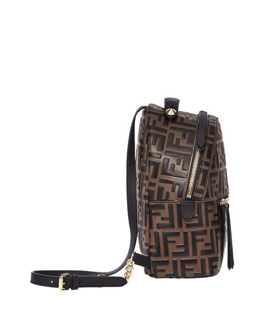 Fendi Brown Ff Mini Backpack