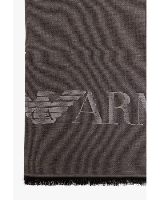 Emporio Armani Scarves And Foulard in Gray | Lyst