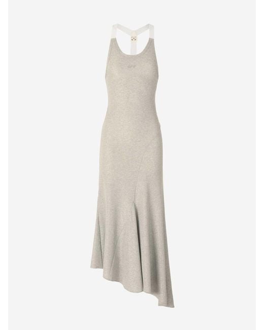 Off-White c/o Virgil Abloh White Lurex Maxi Dress