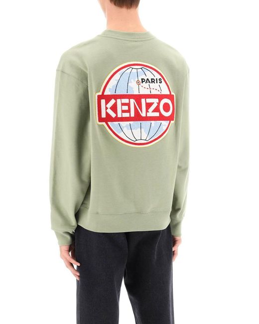 KENZO Green Travel Crew Neck Sweatshirt for men