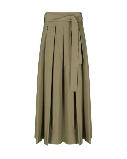 Weekend by Maxmara Green Agiate Khaki Skirt